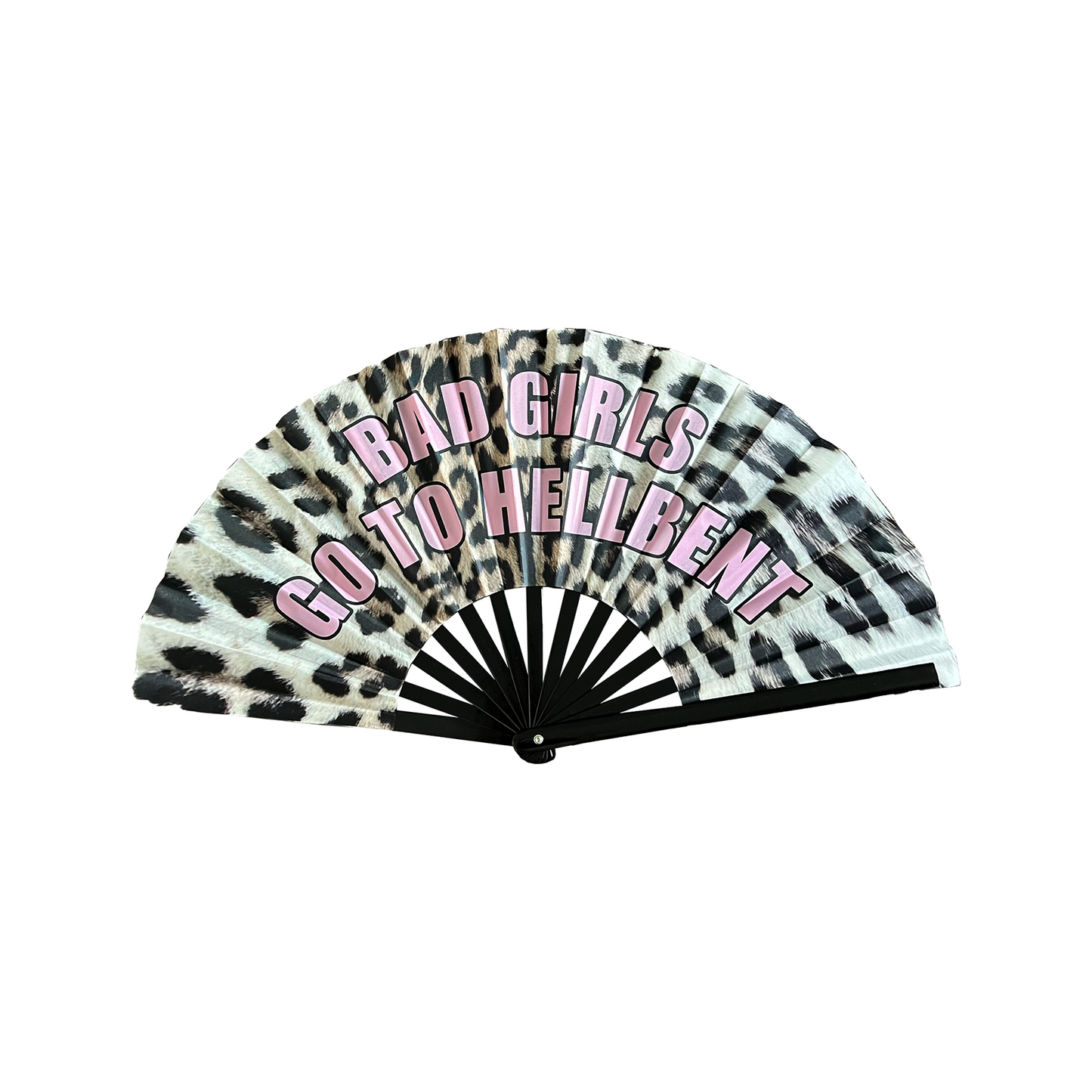 "HEAVEN SENT & HELLBENT" LEOPARD FAN