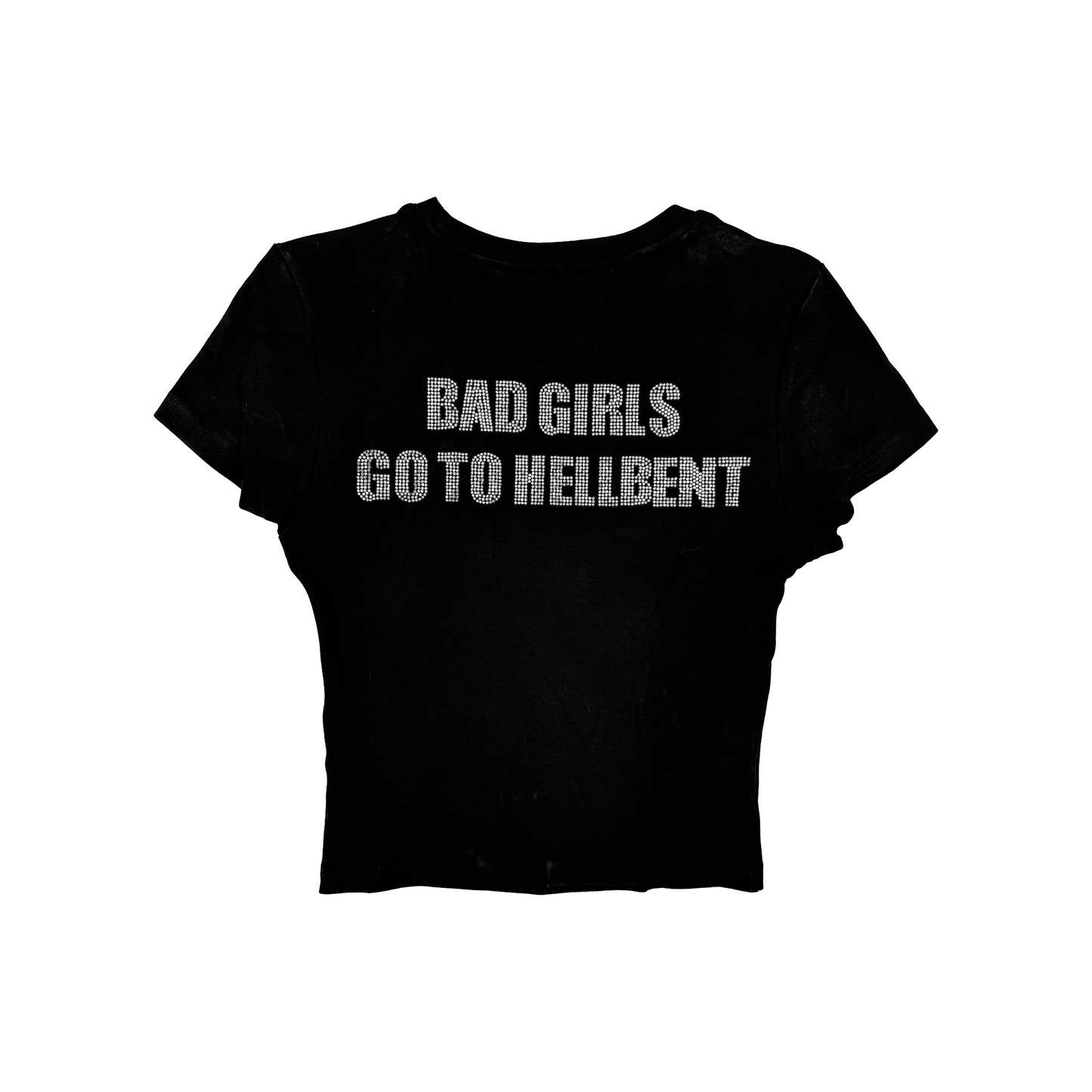 Hellbent Rhinestone Baby Tee (Black)