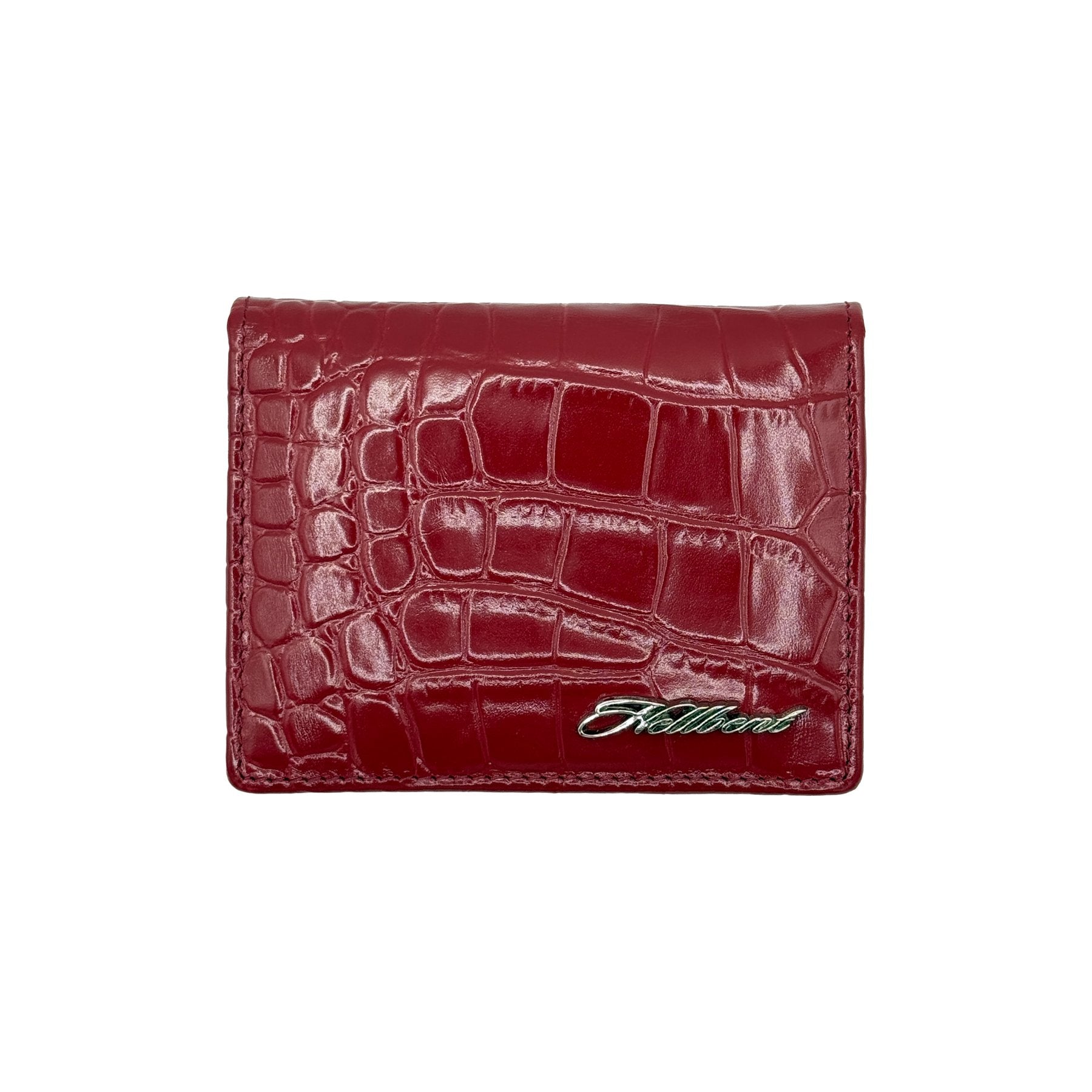 hazama Rock 'n' roll leather wallet 赤 Hellbent Crocodile Leather Wallet (Wine Red) – Hellbent Records