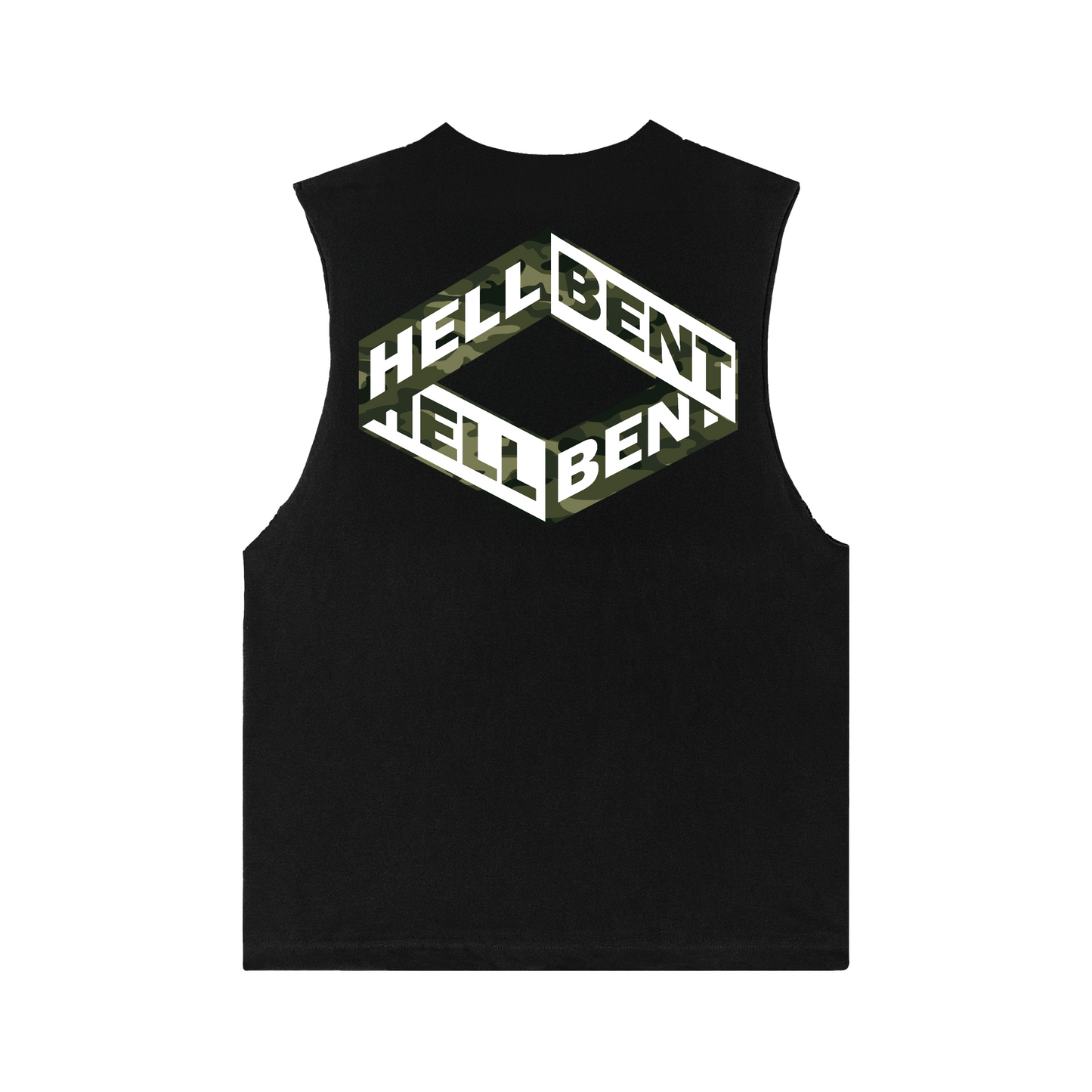 Hellbent Camo Logo Sleeveless Tee (Black)