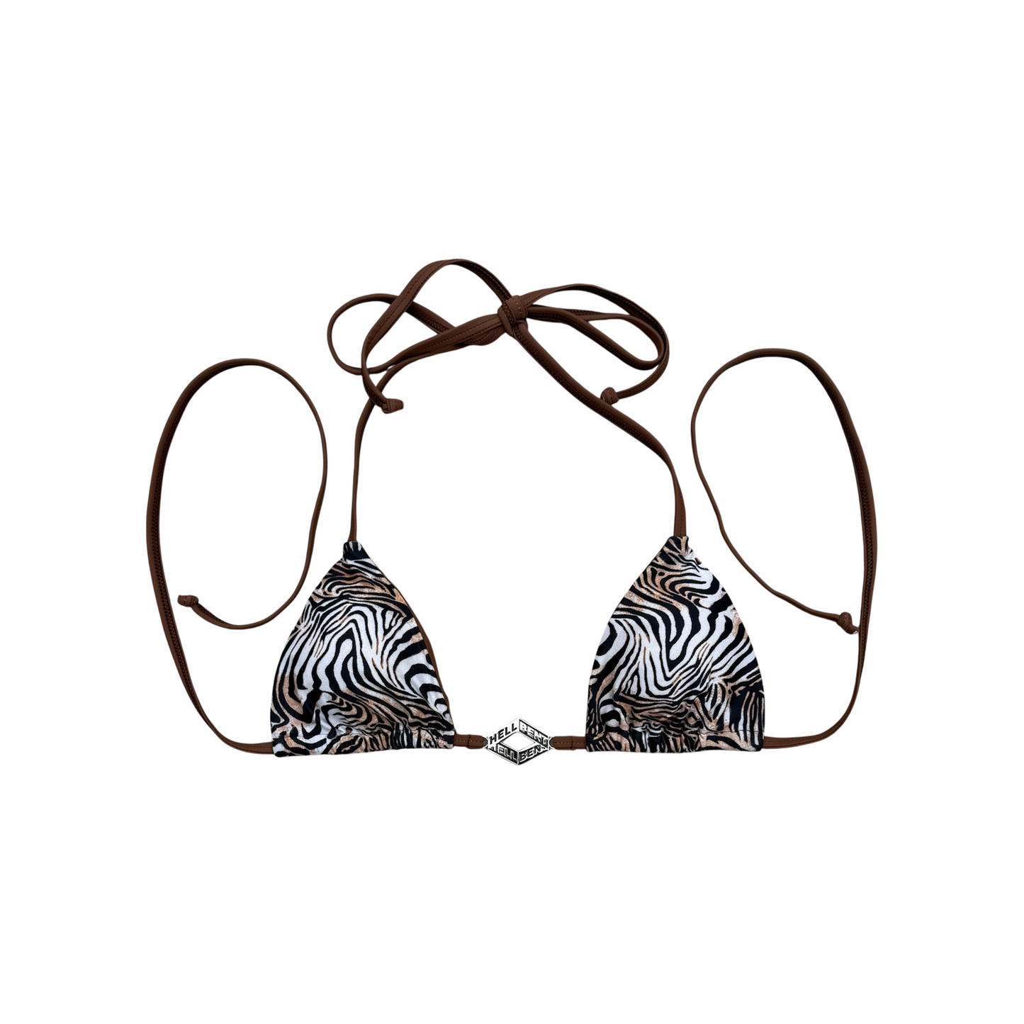 Hellbent Zebra Bikini Top