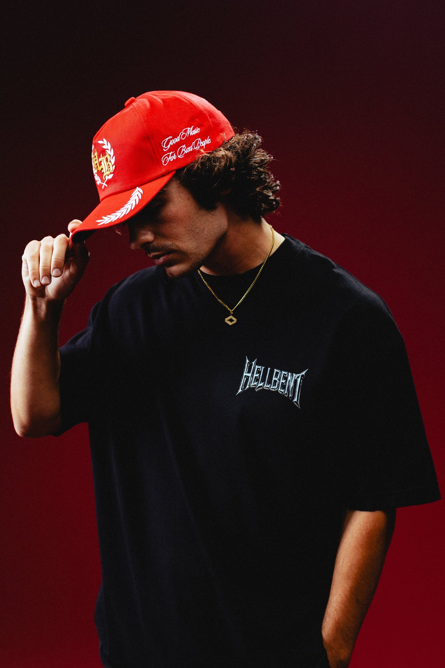 Studio Crest Snapback Hat (Red)
