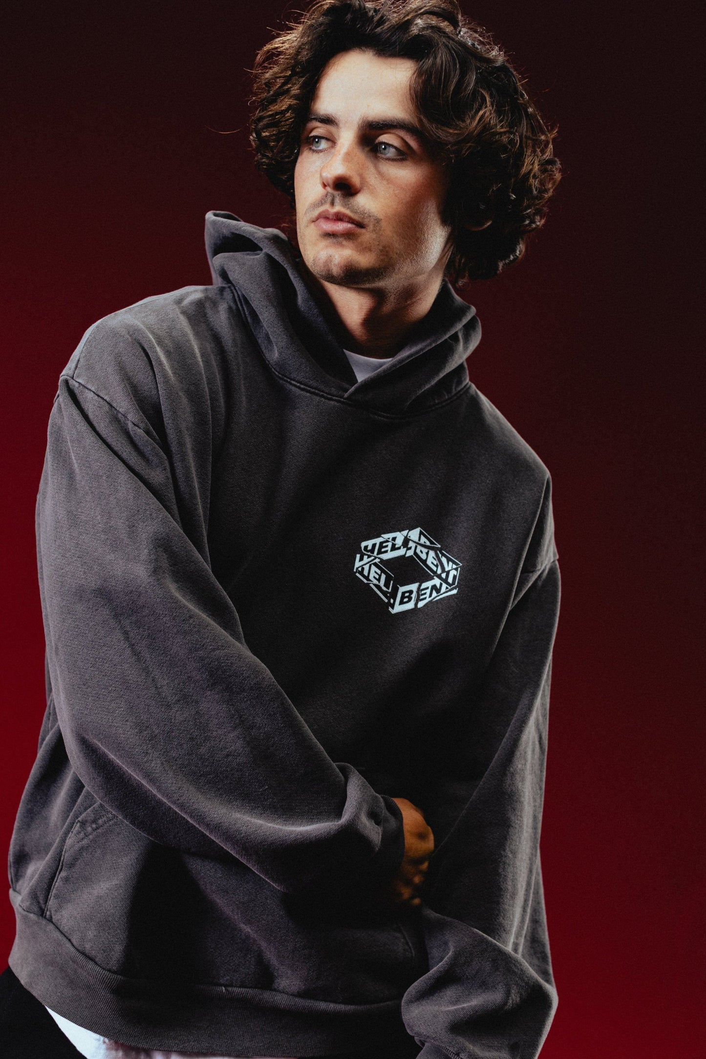 Ripped Hellbent Logo Hoodie (Off-Black)