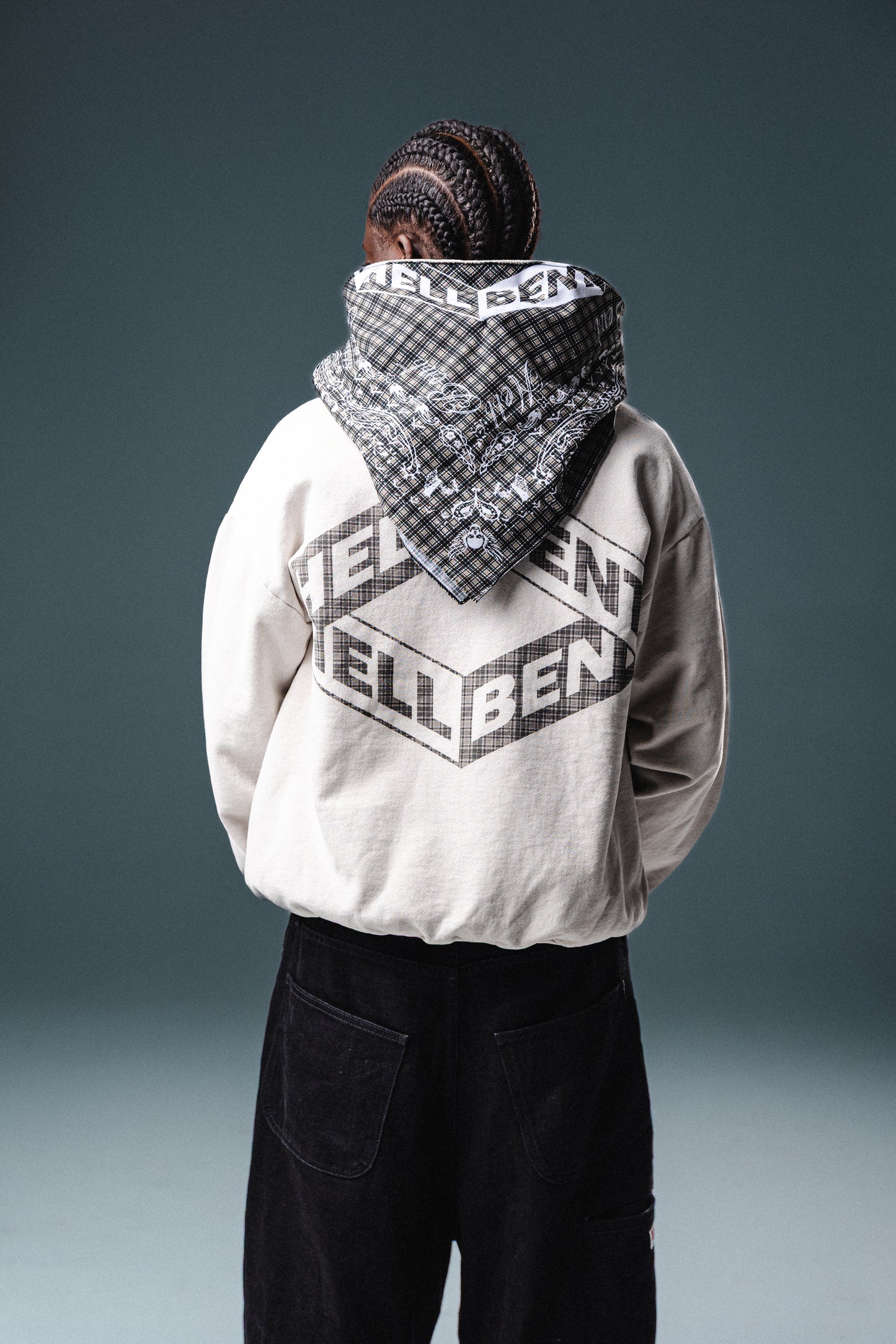 Hellbent Plaid Bandana Hoodie