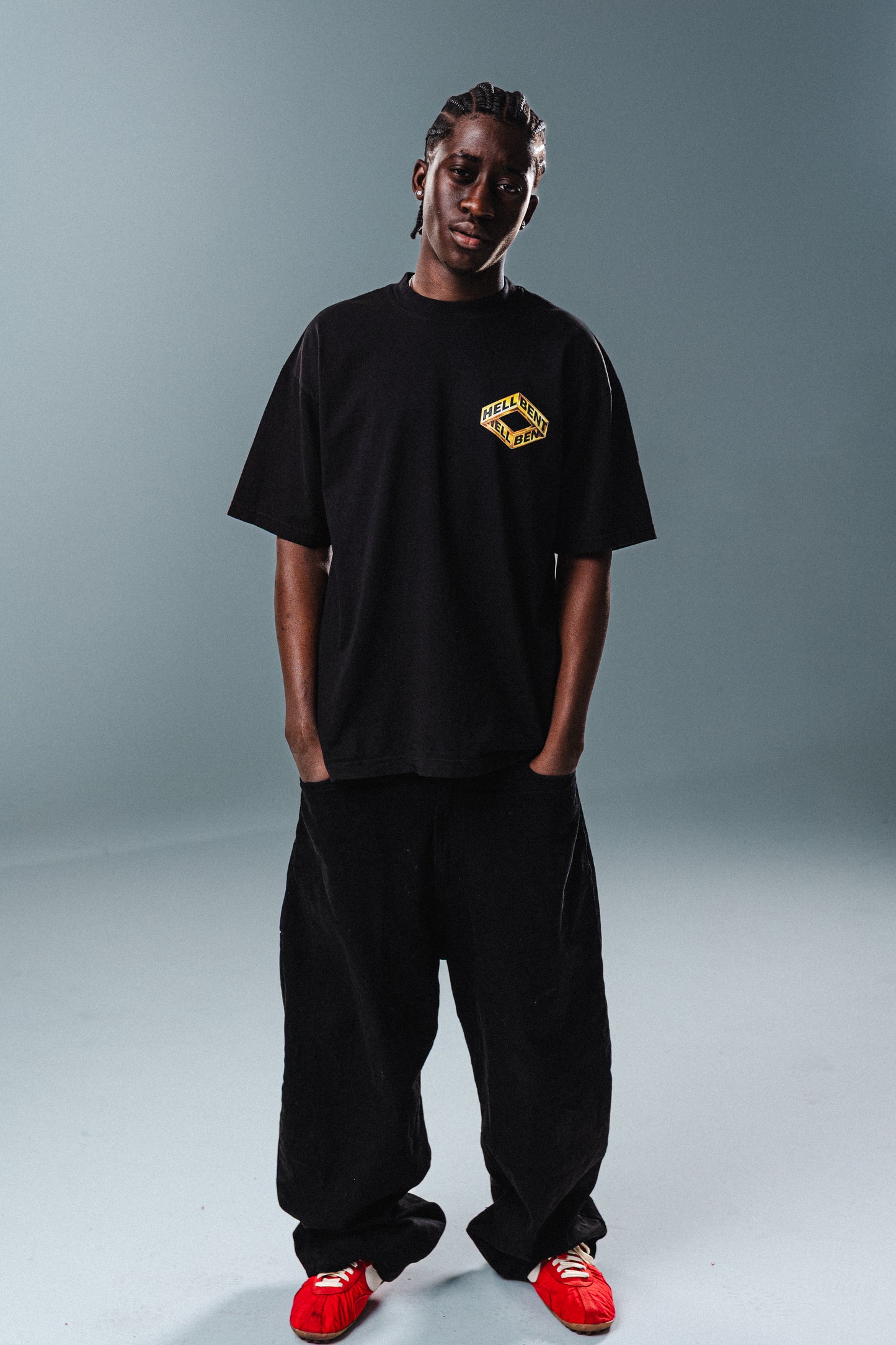 Hellbent Gold Chrome Logo Tee (Black)