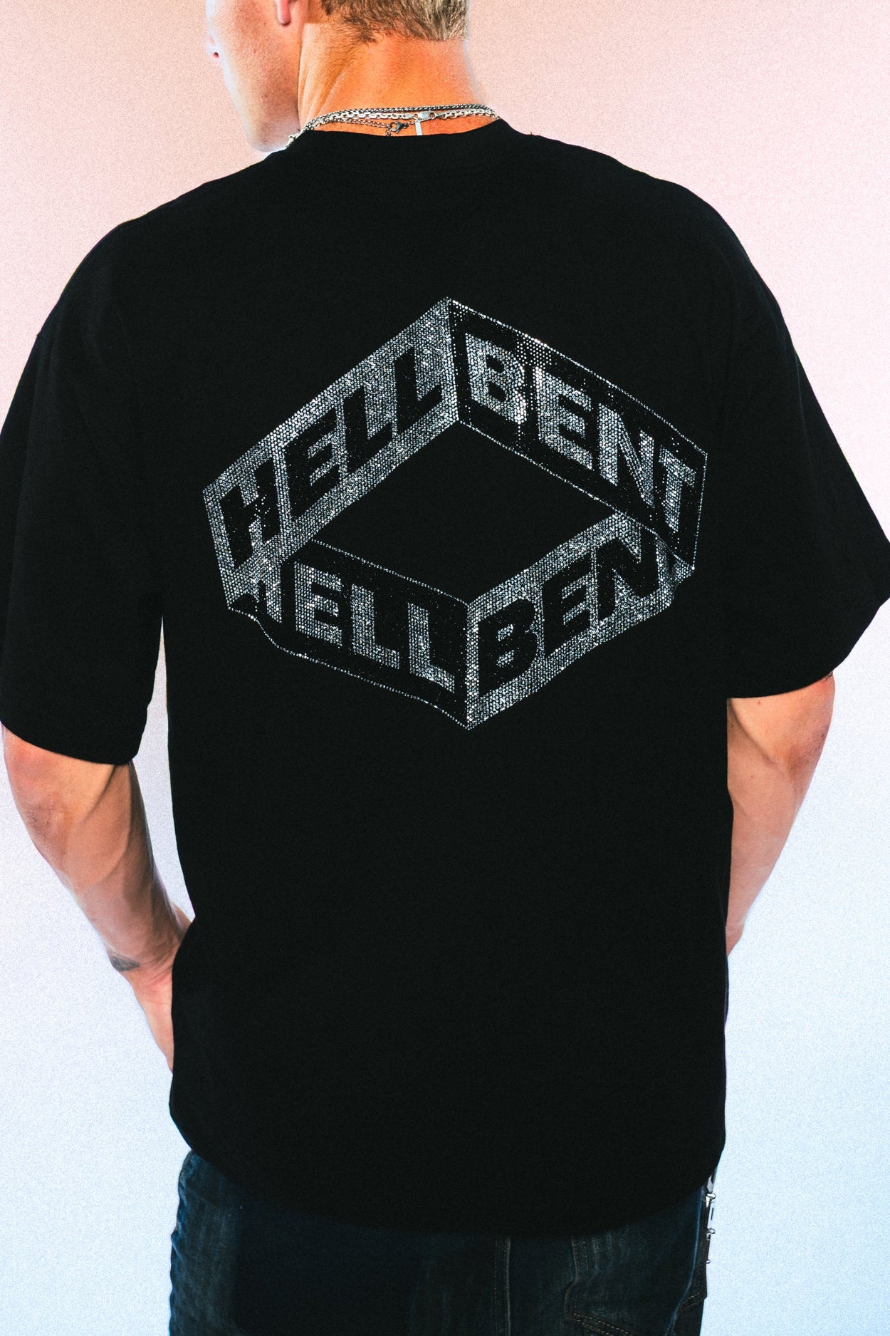 Hellbent Rhinestone Logo Tee