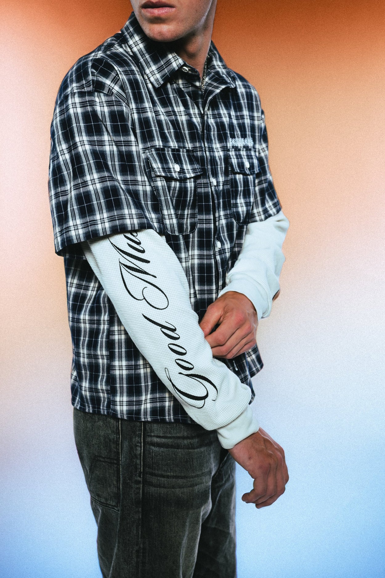 Hellbent Plaid Double Layered Longsleeve