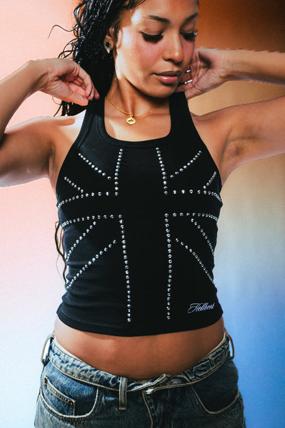 Hellbent Studded Union Jack Tank