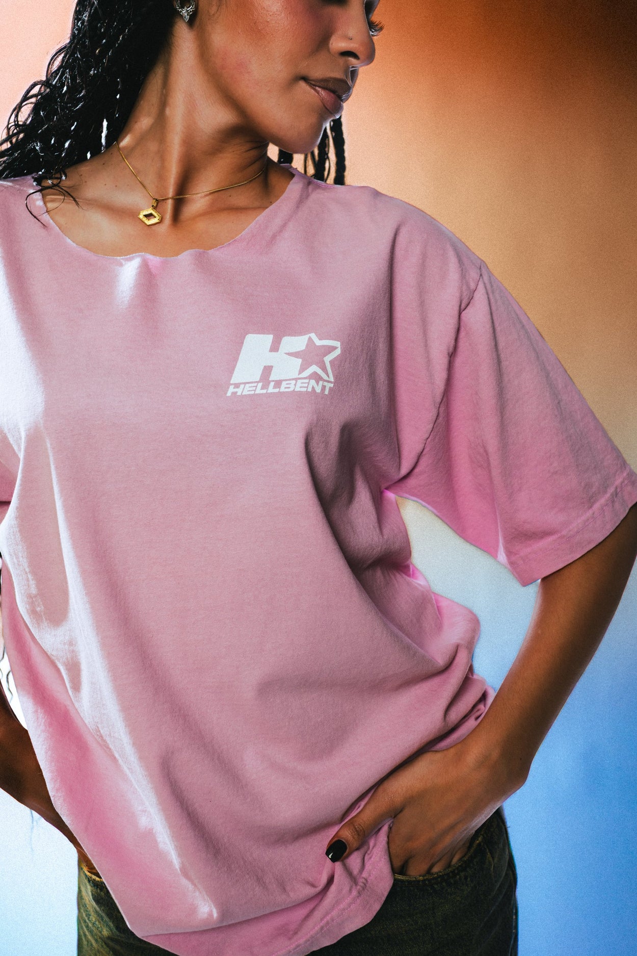 Superstar Off The Shoulder Tee (Pink)