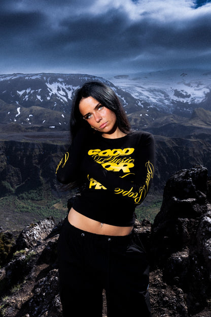 Good Music For Bad People Longsleeve (Black/Yellow)