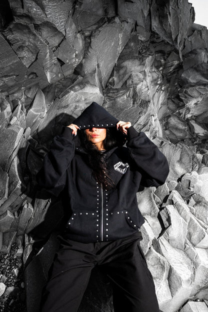 Hellbent Studded Zip-Up
