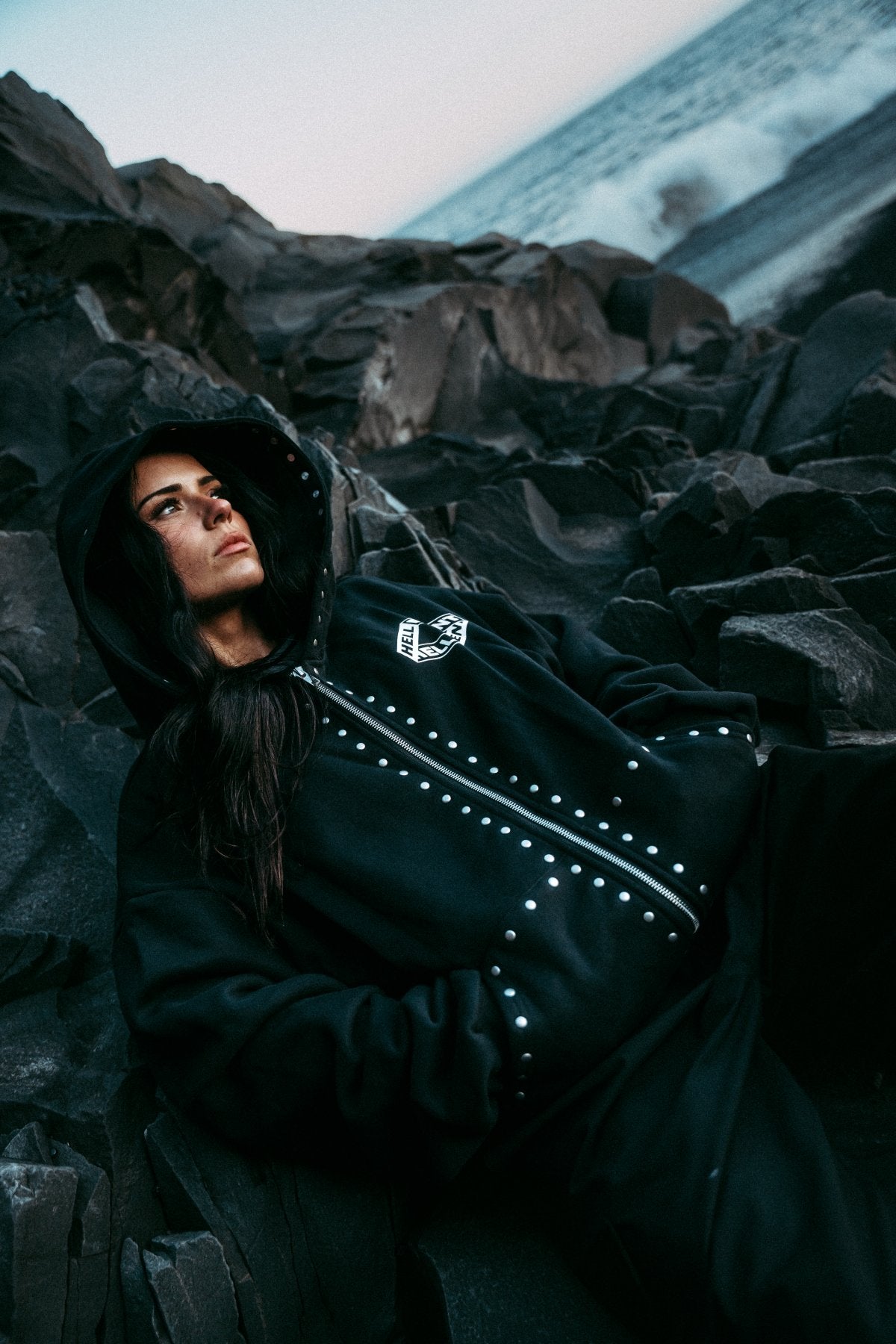Hellbent Studded Zip-Up