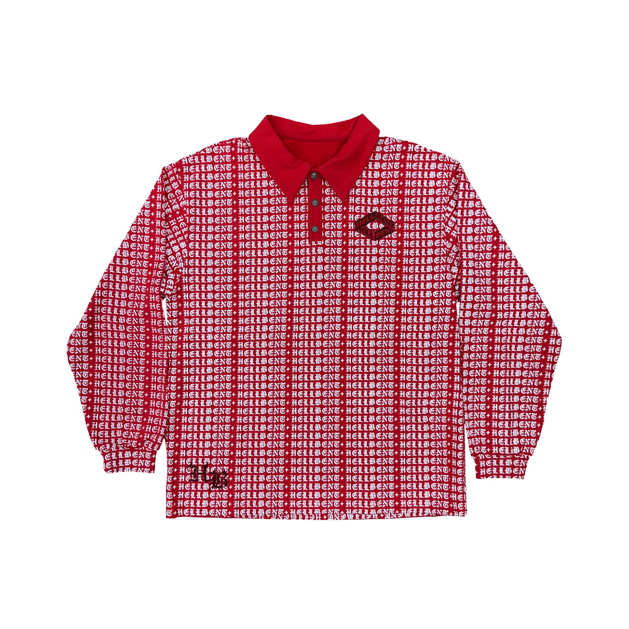All Over Logo Longsleeve Polo