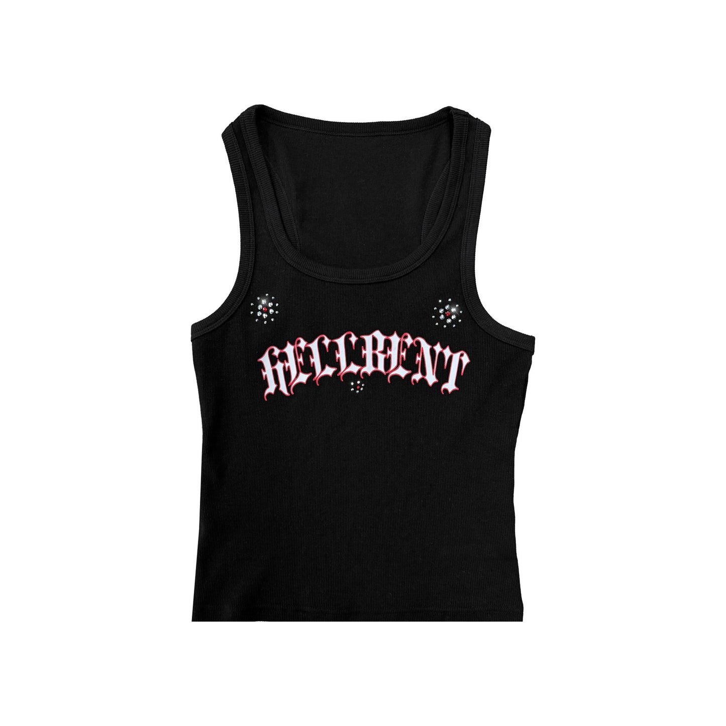 Hellbent Floral Rhinestone Tank