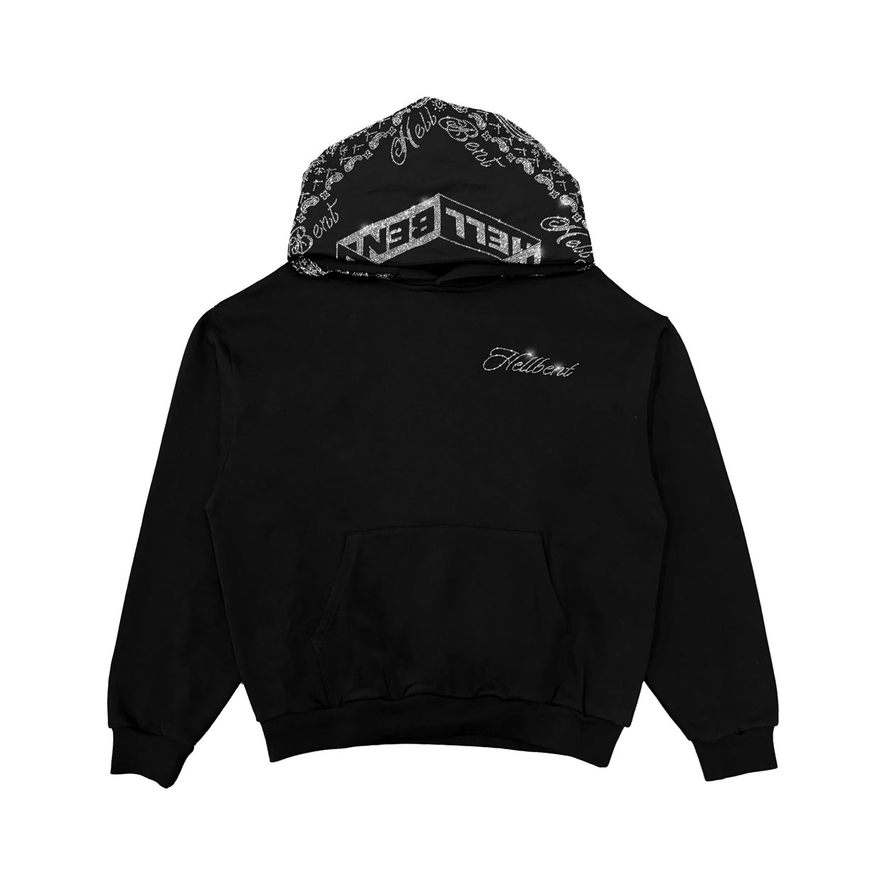 Hellbent Rhinestone Bandana Hoodie