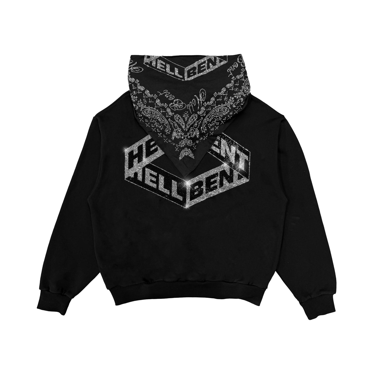 Hellbent Rhinestone Bandana Hoodie