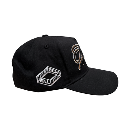 Hellbent Script Logo Snapback Hat (Black)