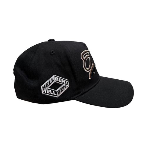 Hellbent Script Logo Snapback Hat (Black)