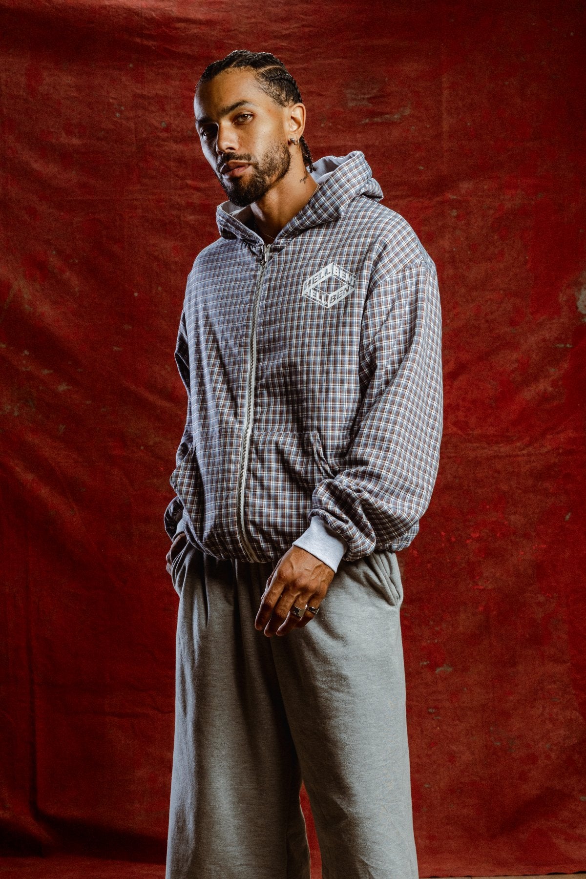 Hellbent Reversible Plaid Zip-Up