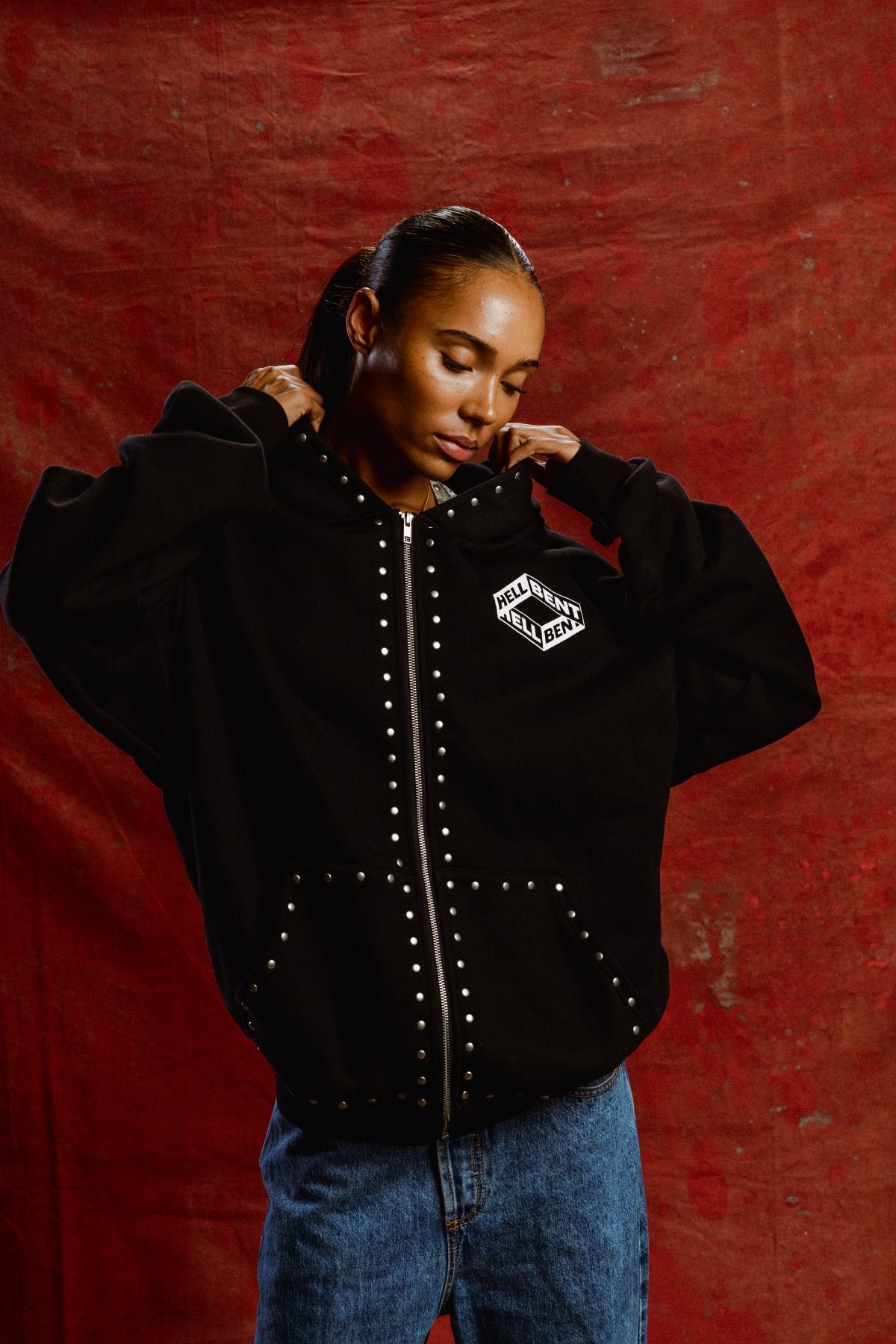Hellbent Studded Zip-Up