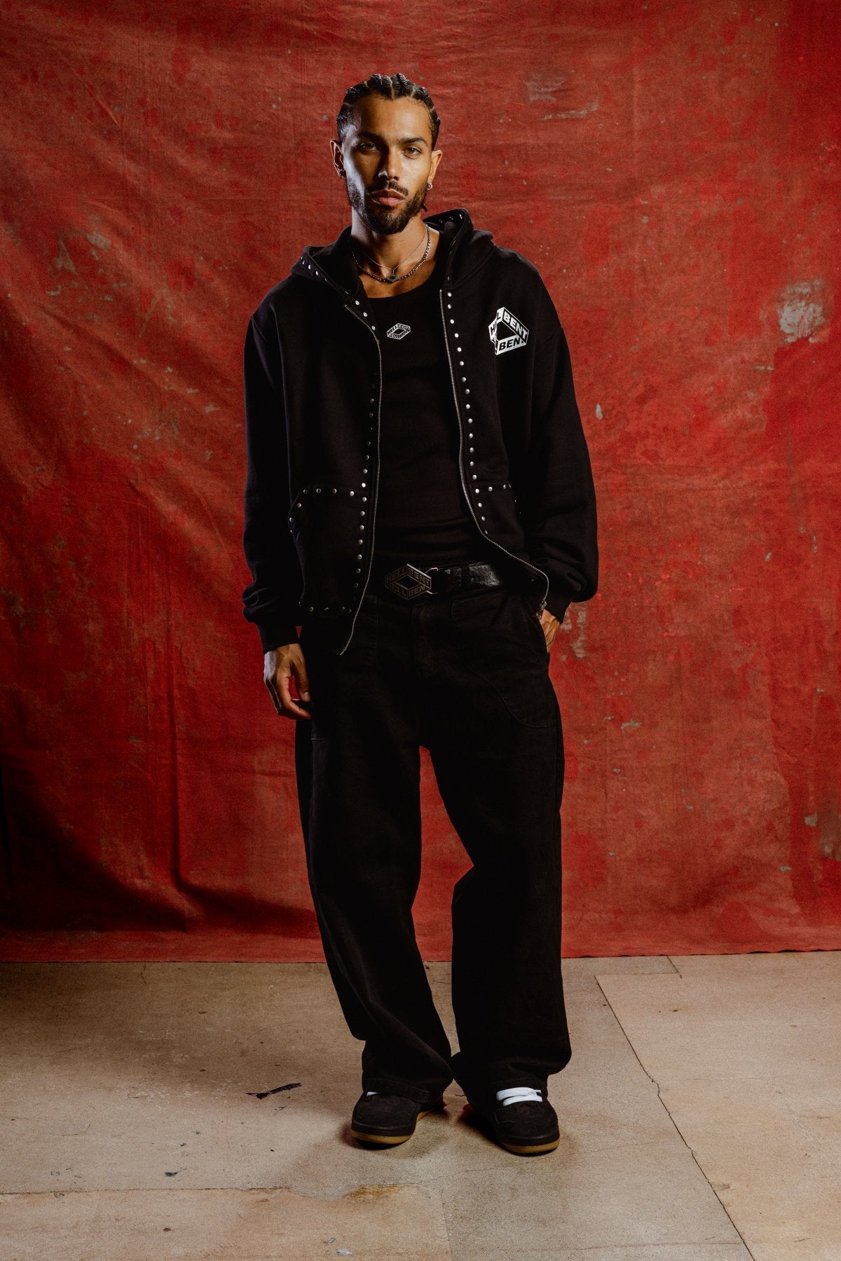 Hellbent Studded Zip-Up