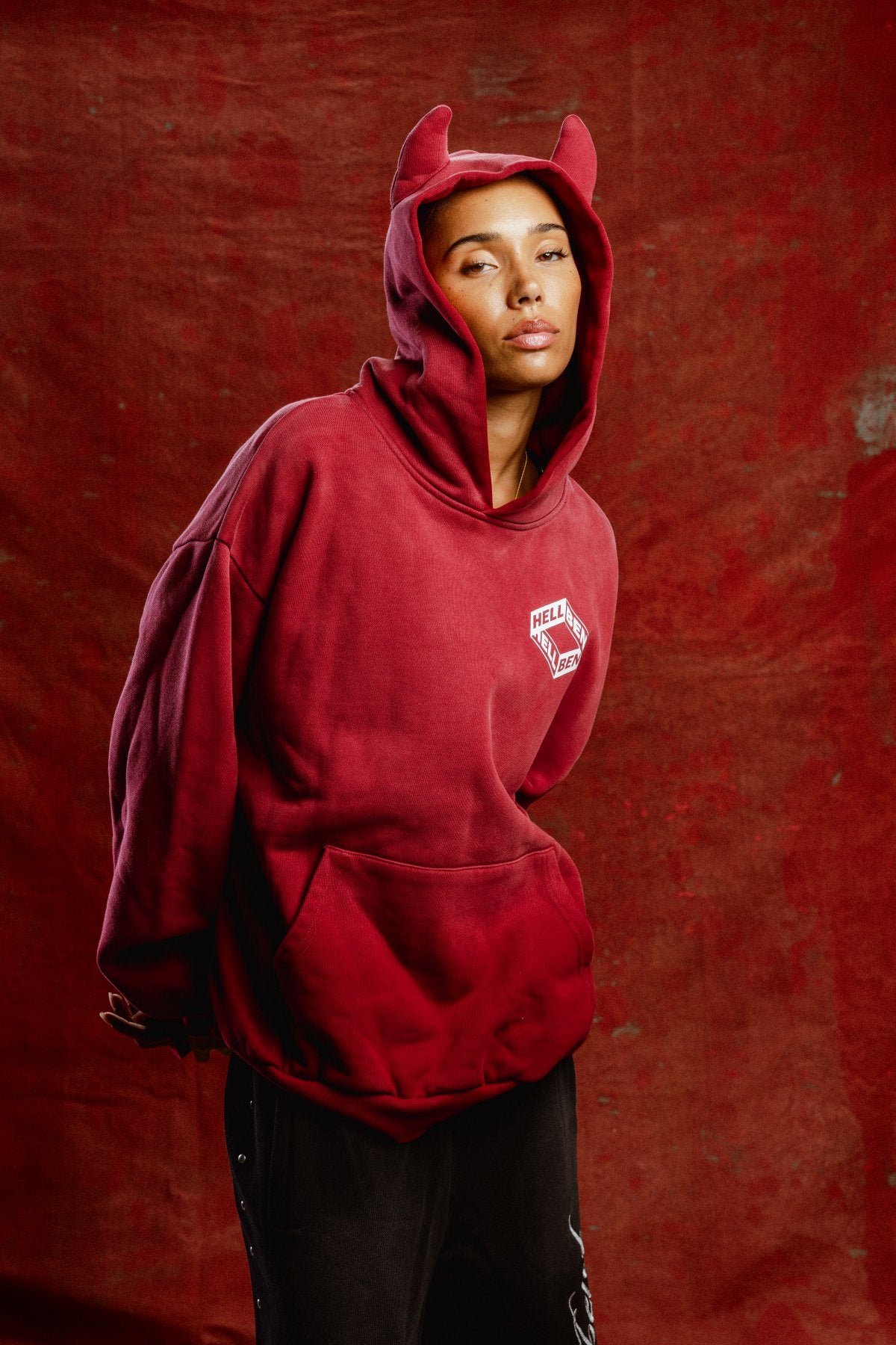 (Pre-Order) Hellbent's Devil Hoodie (Wine Red)