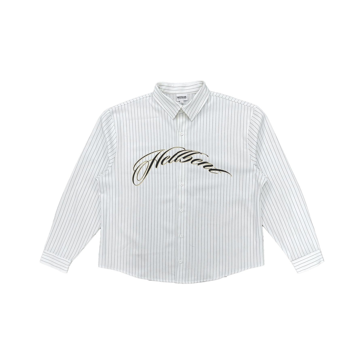 Hellbent Pinstripe Button Up (White)
