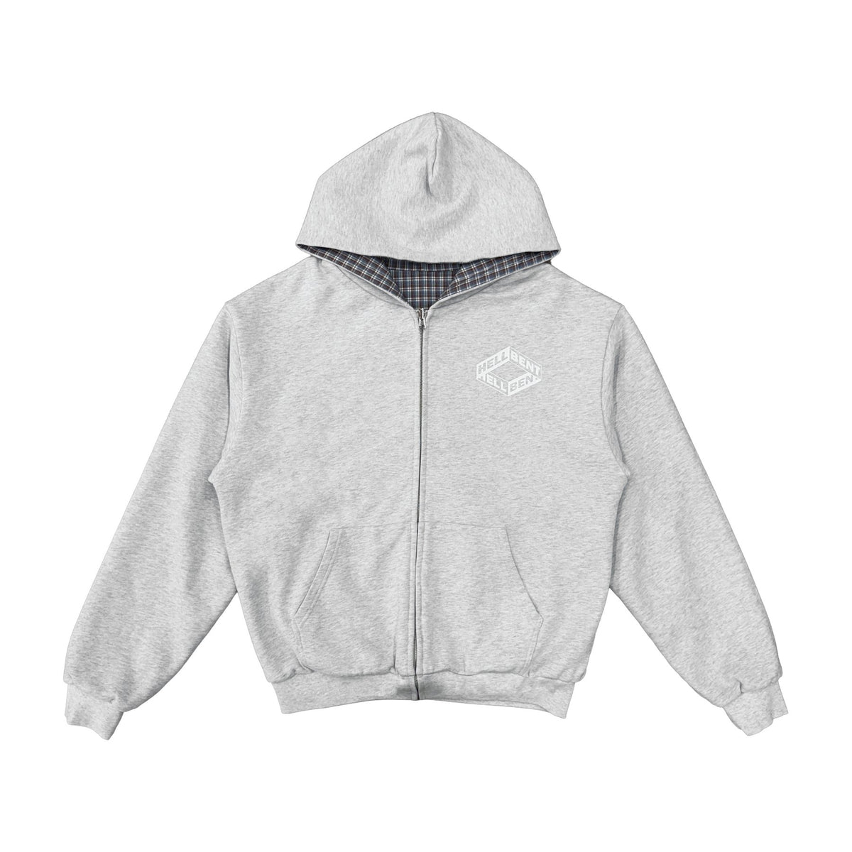 Hellbent Reversible Plaid Zip-Up