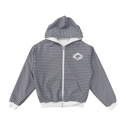 Hellbent Reversible Plaid Zip-Up