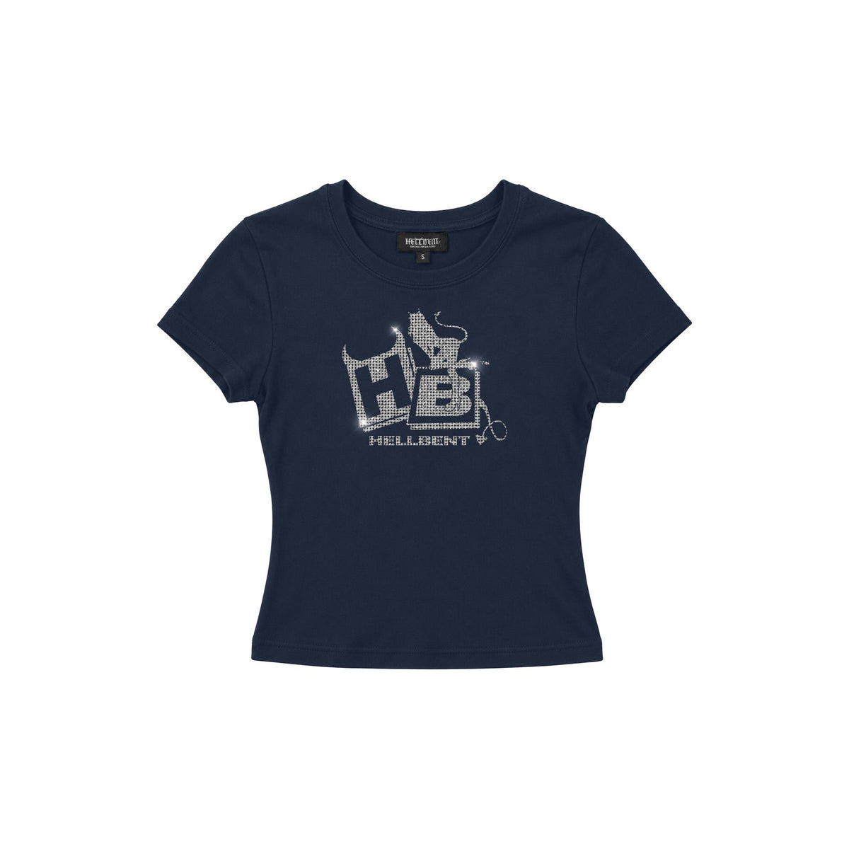 HB Rhinestone Baby Tee (Navy)