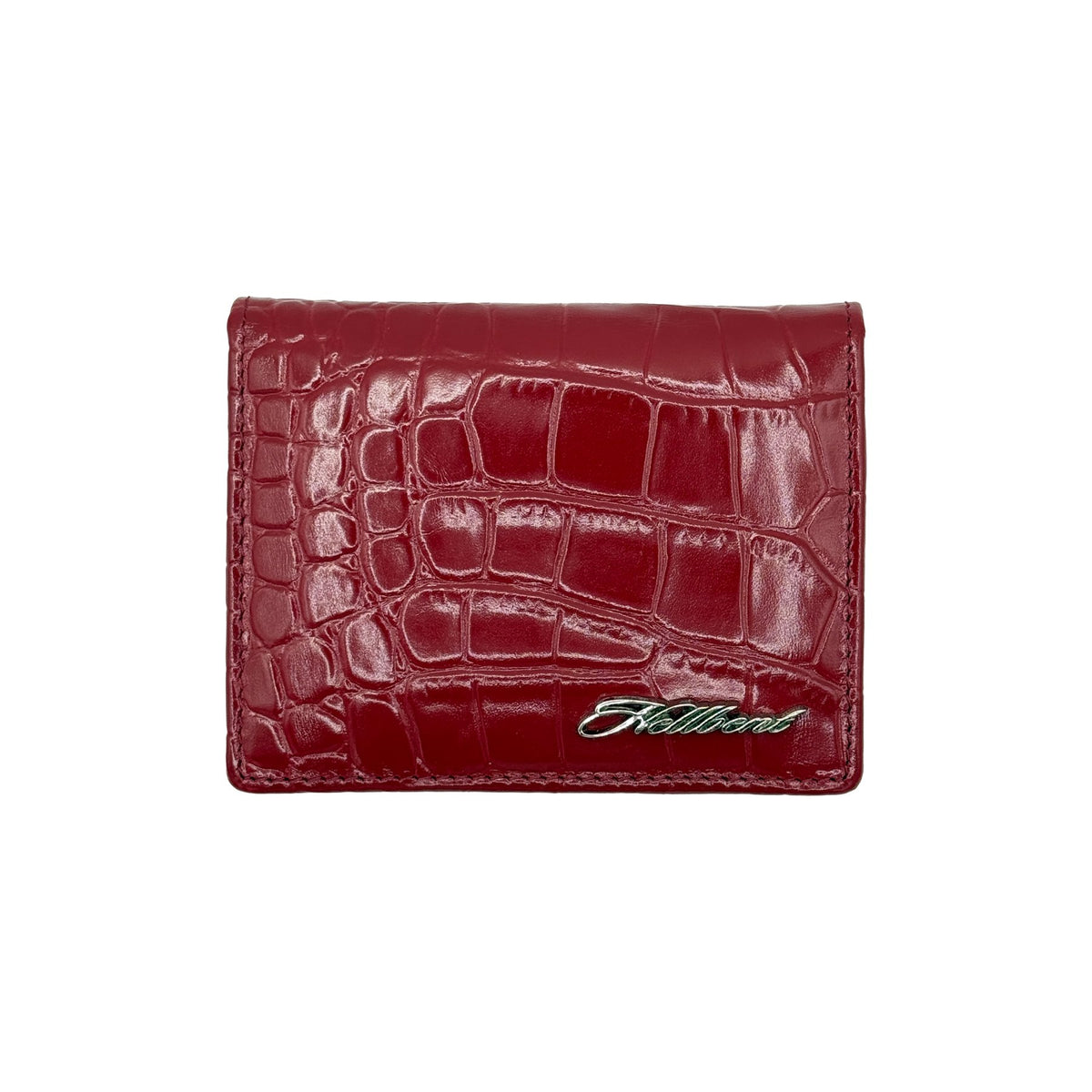 Hellbent Crocodile Leather Wallet (Wine Red)