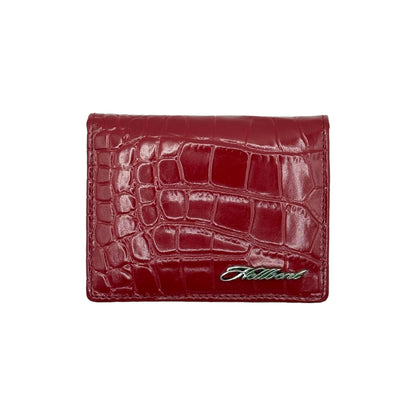 Hellbent Crocodile Leather Wallet (Wine Red)
