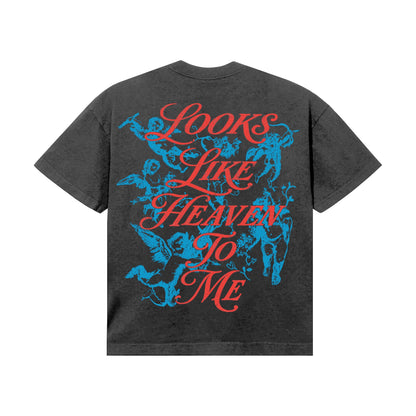 Looks Like Heaven To Me Tee (Vintage Black)