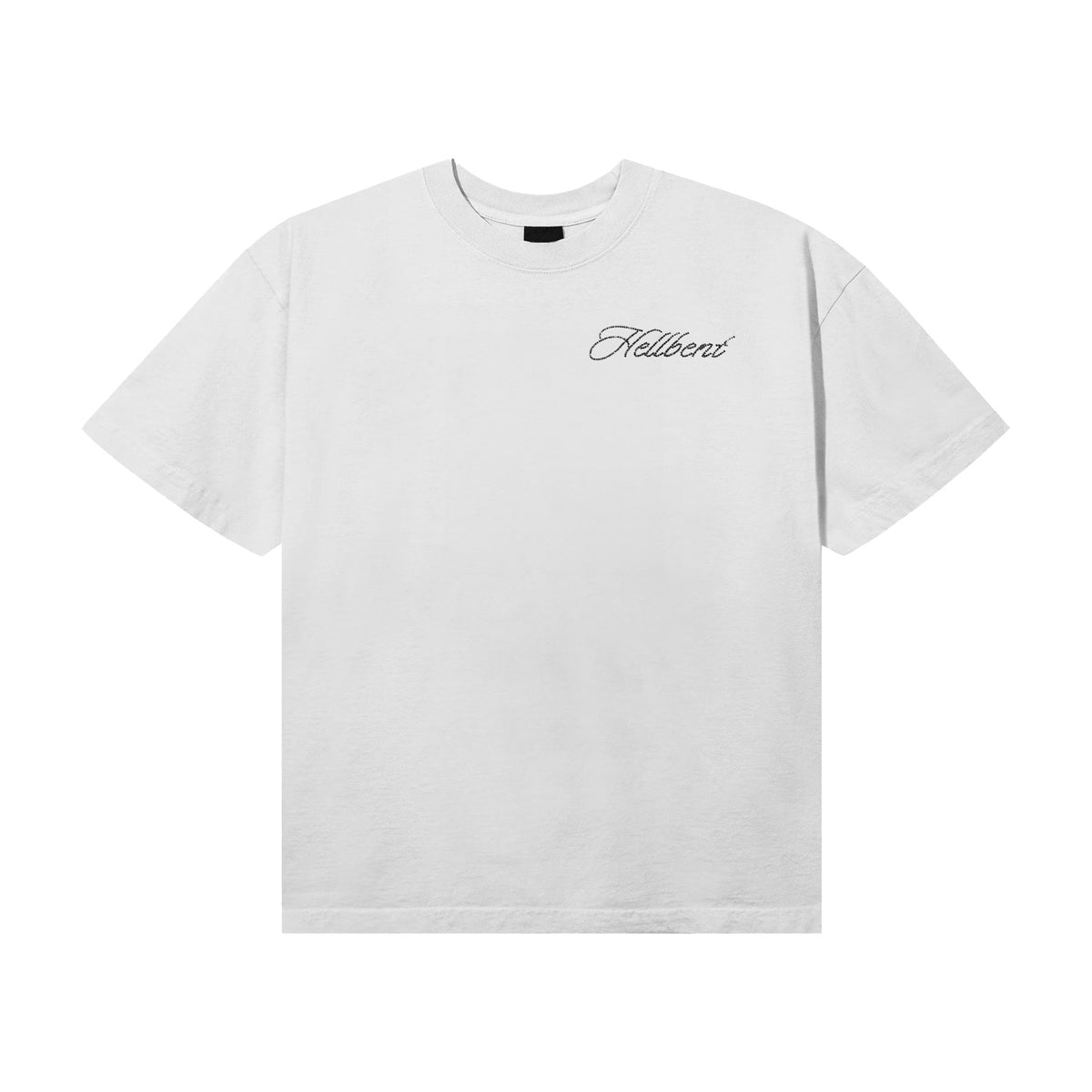 Hellbent Rhinestone Logo Tee (White)