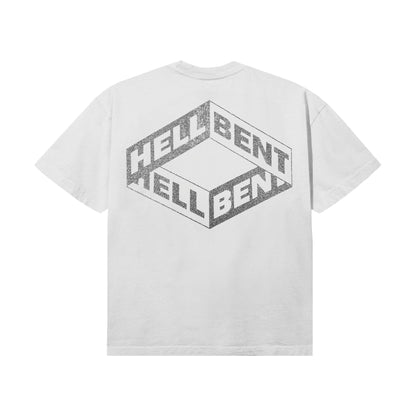 Hellbent Rhinestone Logo Tee (White)