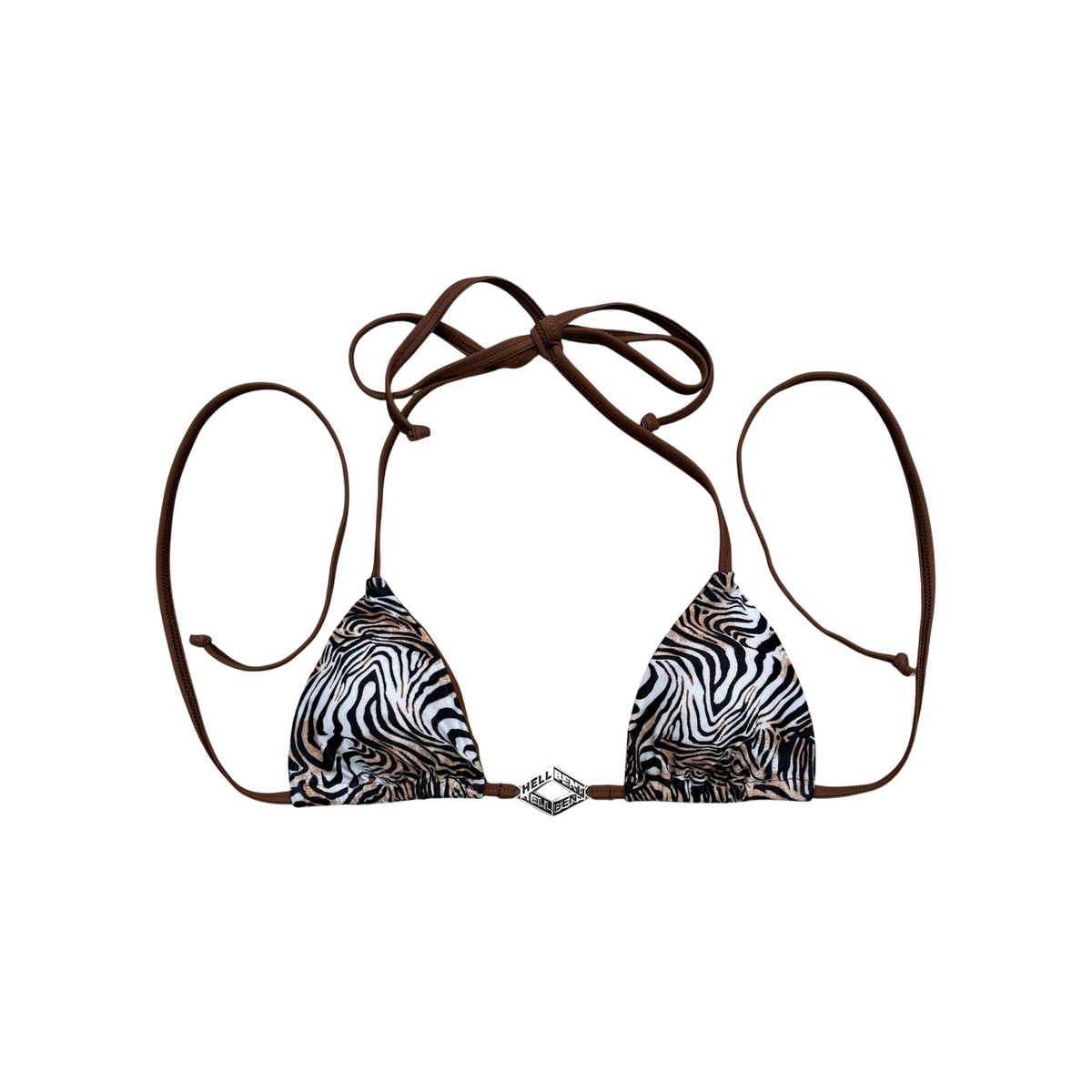 Hellbent Zebra Bikini Top