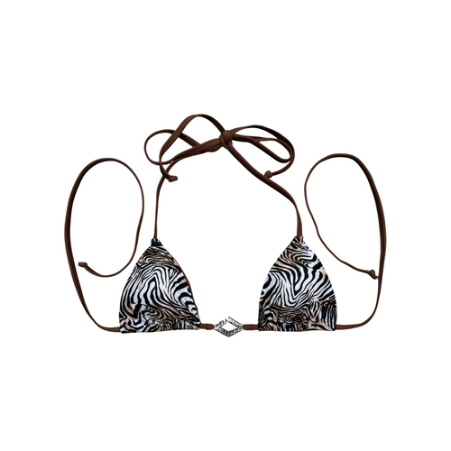 Hellbent Zebra Bikini Top