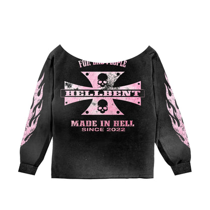 Made In Hell Off The Shoulder Longsleeve (Vintage Black)