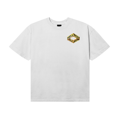 Hellbent Gold Chrome Logo Tee (White)