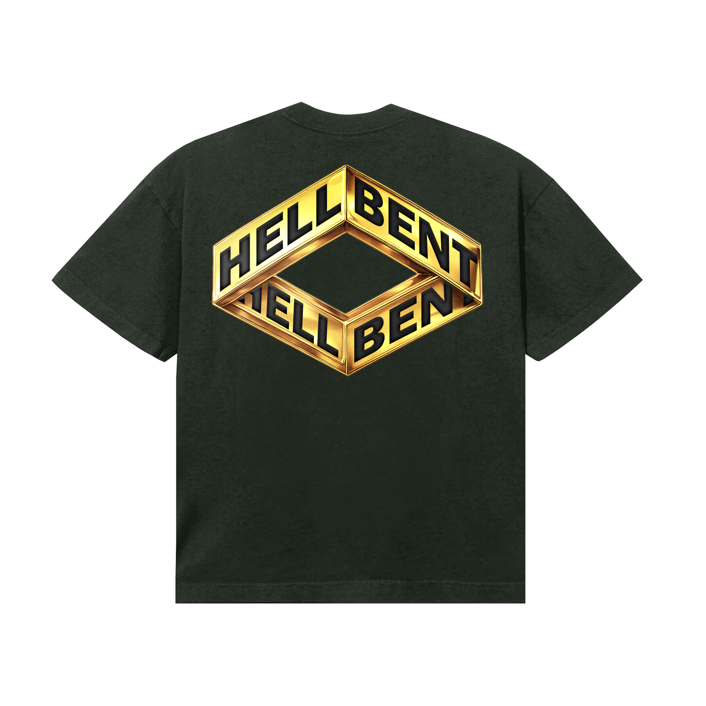 Hellbent Gold Chrome Logo Tee (Ivy)