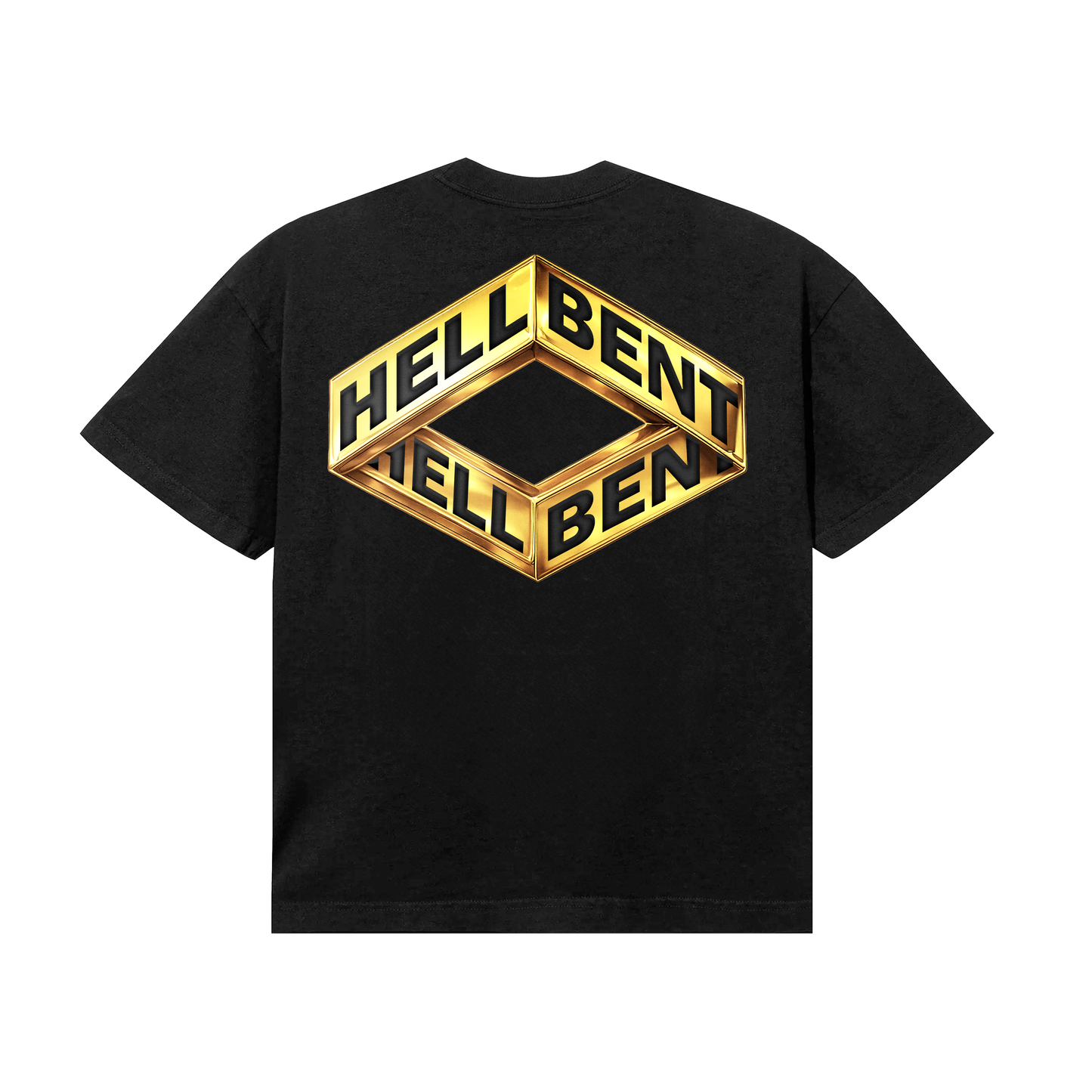 Hellbent Gold Chrome Logo Tee (Black)