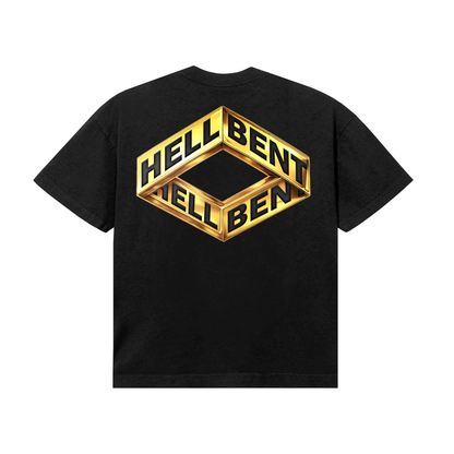 Hellbent Gold Chrome Logo Tee (Black)