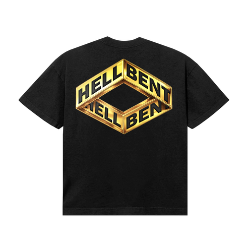 Hellbent Gold Chrome Logo Tee (Black)