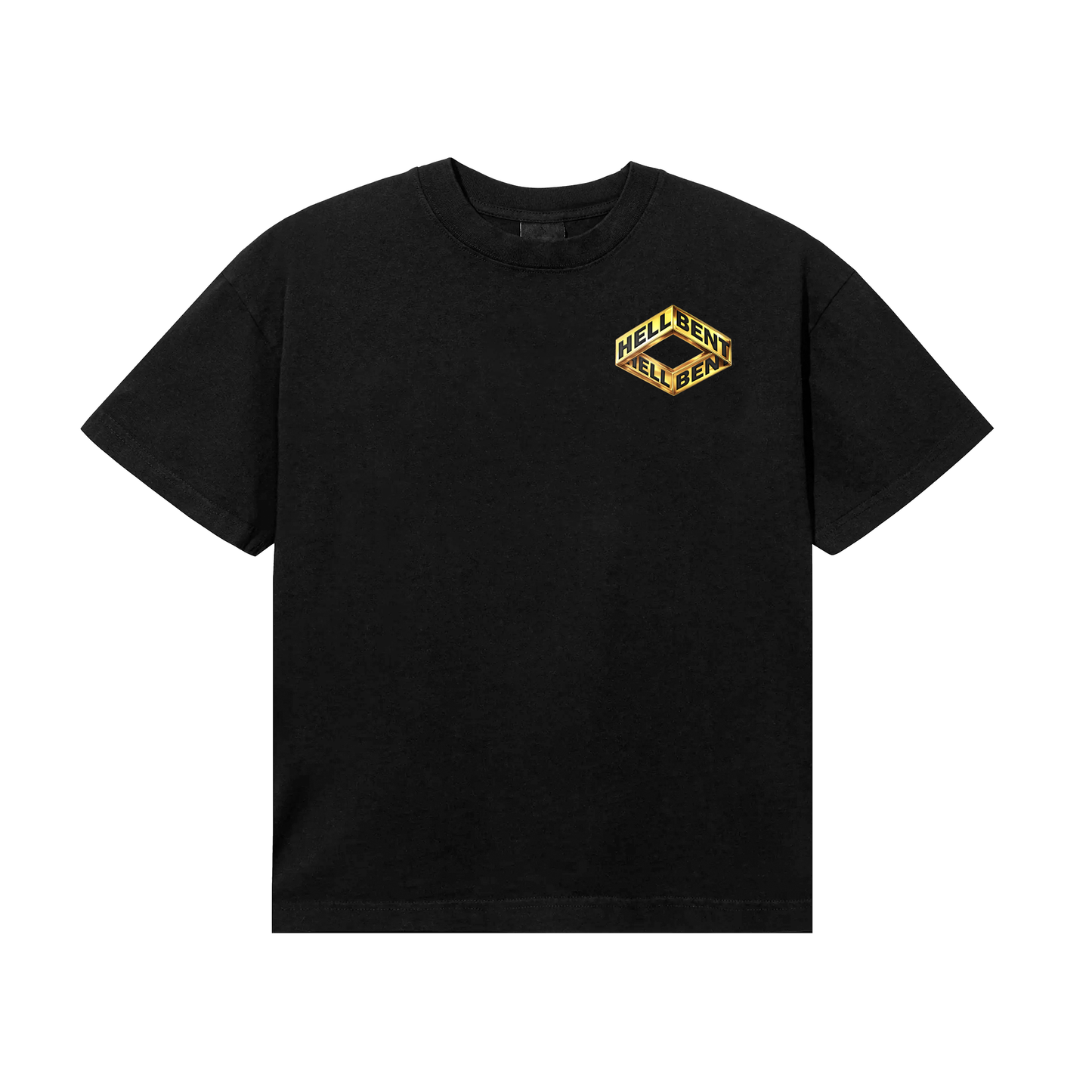 Hellbent Gold Chrome Logo Tee (Black)