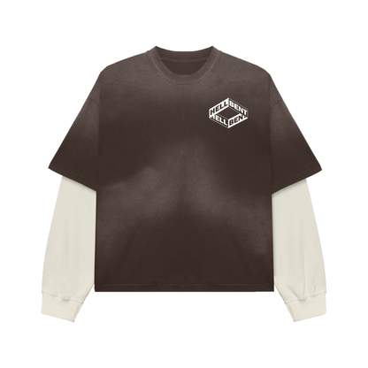 Good Music For Bad People Double Layered Long Sleeve (Vintage Brown)