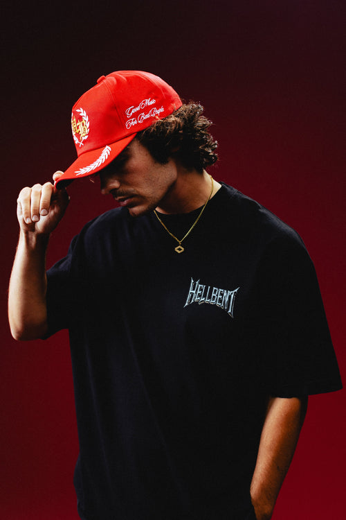 Studio Crest Snapback Hat (Red)