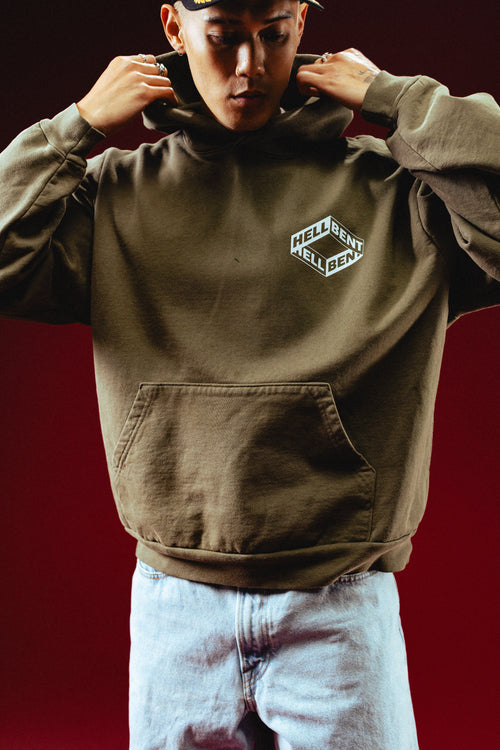 Good Music For Bad People Hoodie (Army Green)