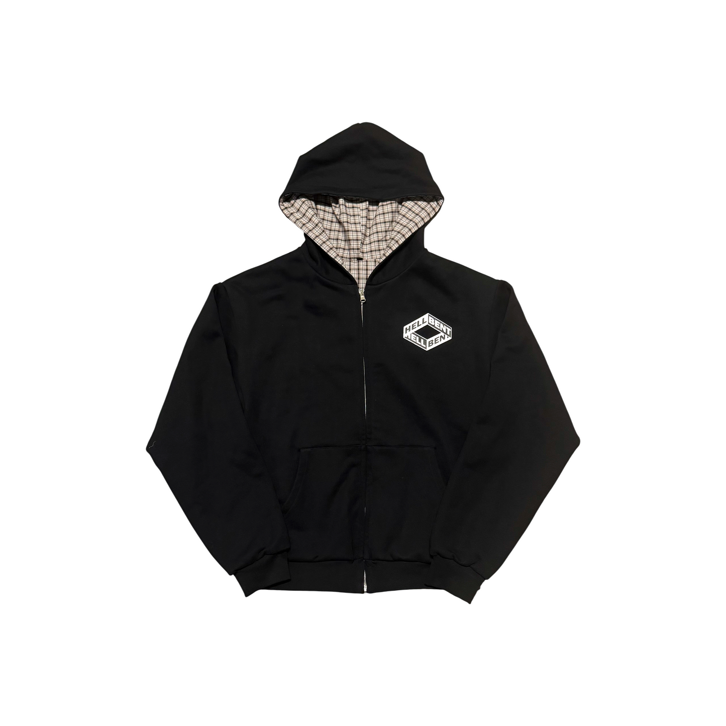 Reversible Plaid Hellbent Zip-Up