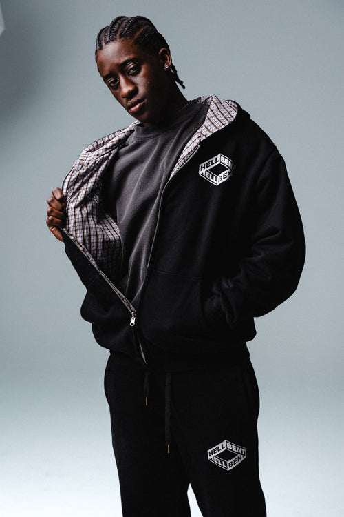 Reversible Plaid Hellbent Zip-Up