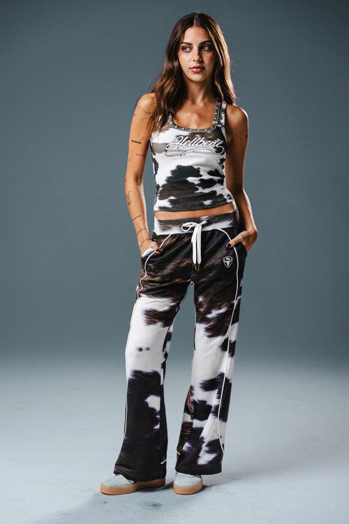 Hellbent Studded Cow Print Tank